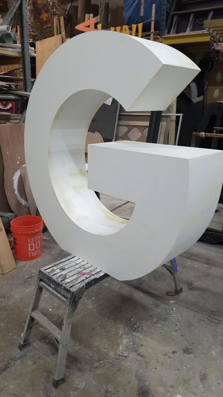 CNC-cut letter frame