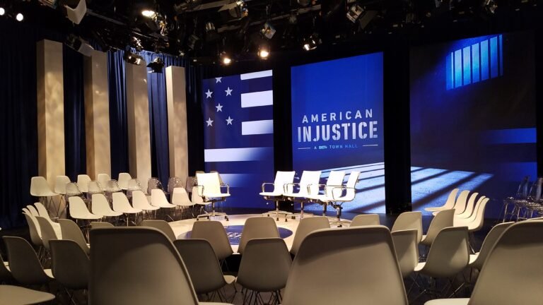 The finished set from the audience view
