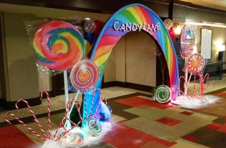 Candy themed entry arch