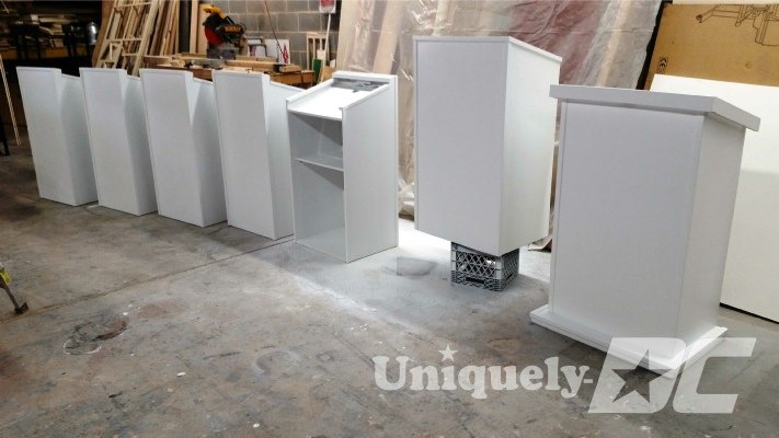 White lecterns
